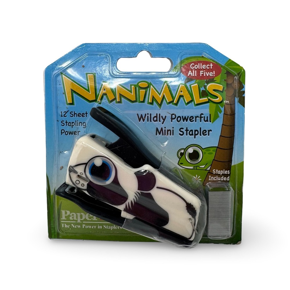 PaperPro Nanimals Mini Stapler "Ling" kids panda stapler 12 Sheet 26/6 Standard